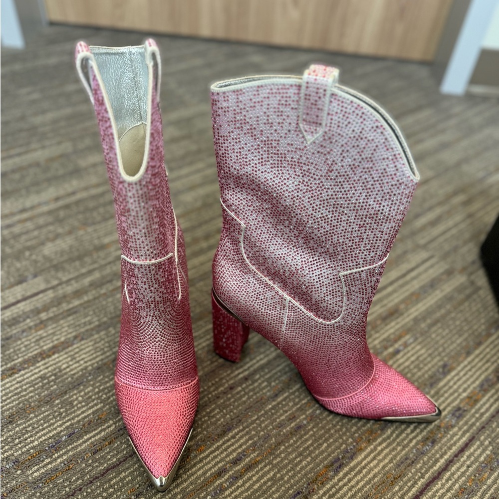 Daniel x Diamond Glitter Ombré Western Boot - Picture 6 of 8
